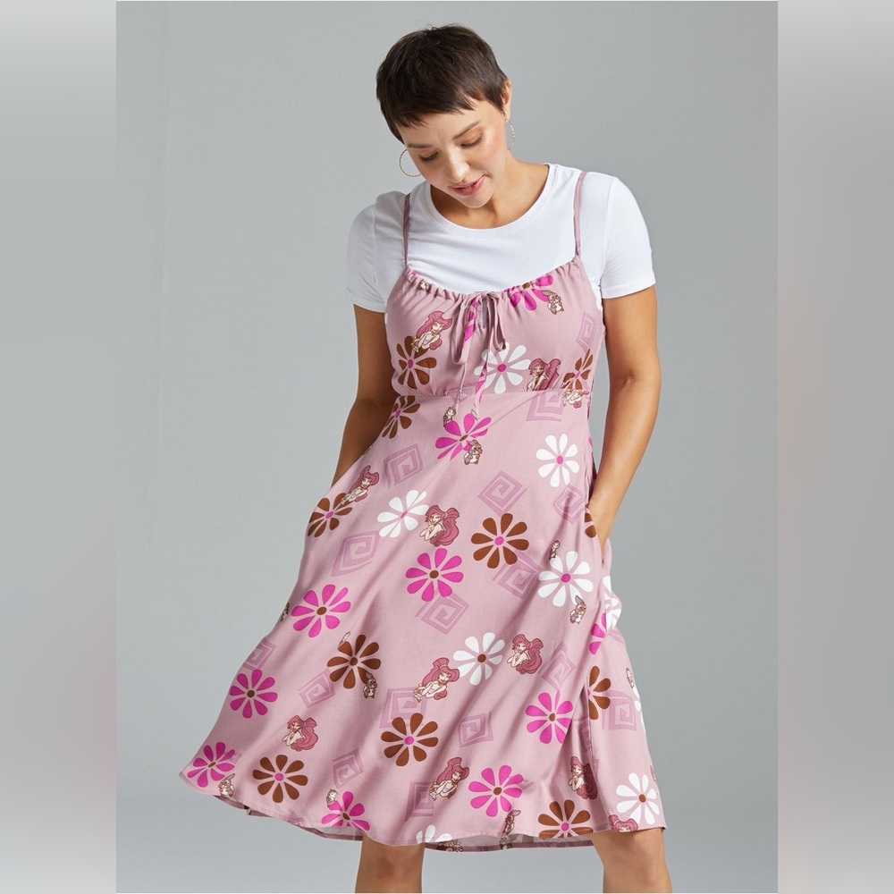 NEW Disney Boxlunch Hercules Floral Meg Allover Print Slip Dress size xl